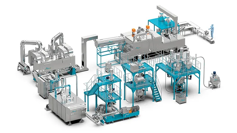 Extruded Corn Flake Processing Line